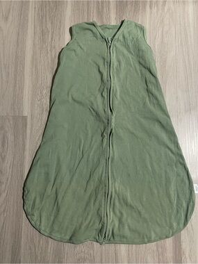 Sleeveless Olive Green Kids Sleep Sack with Front Zipper